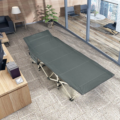 28.5 Inch Extra Wide Sleeping Cot for Adults with Carry Bag-Green