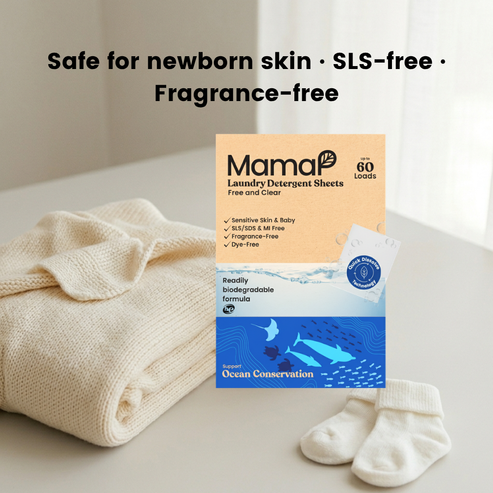 Laundry Detergent Sheets for Sensitive Skin - No SLS, No Optical Brighteners, No Synthetic Fragrance