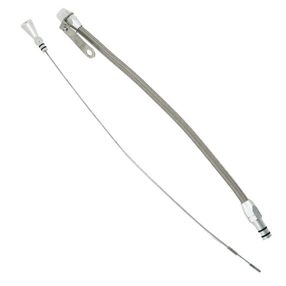 Billet Aluminum JZ Engine Steel Braided Oil Dipstick 1JZ 2JZ Supra Swap 1J 2J