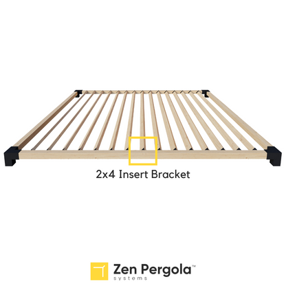 Pergola Insert Bracket (for 2x4 Wood Slats)