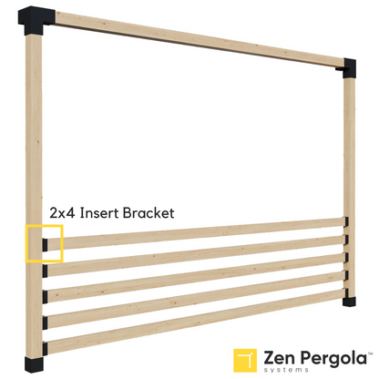 Pergola Insert Bracket (for 2x4 Wood Slats)