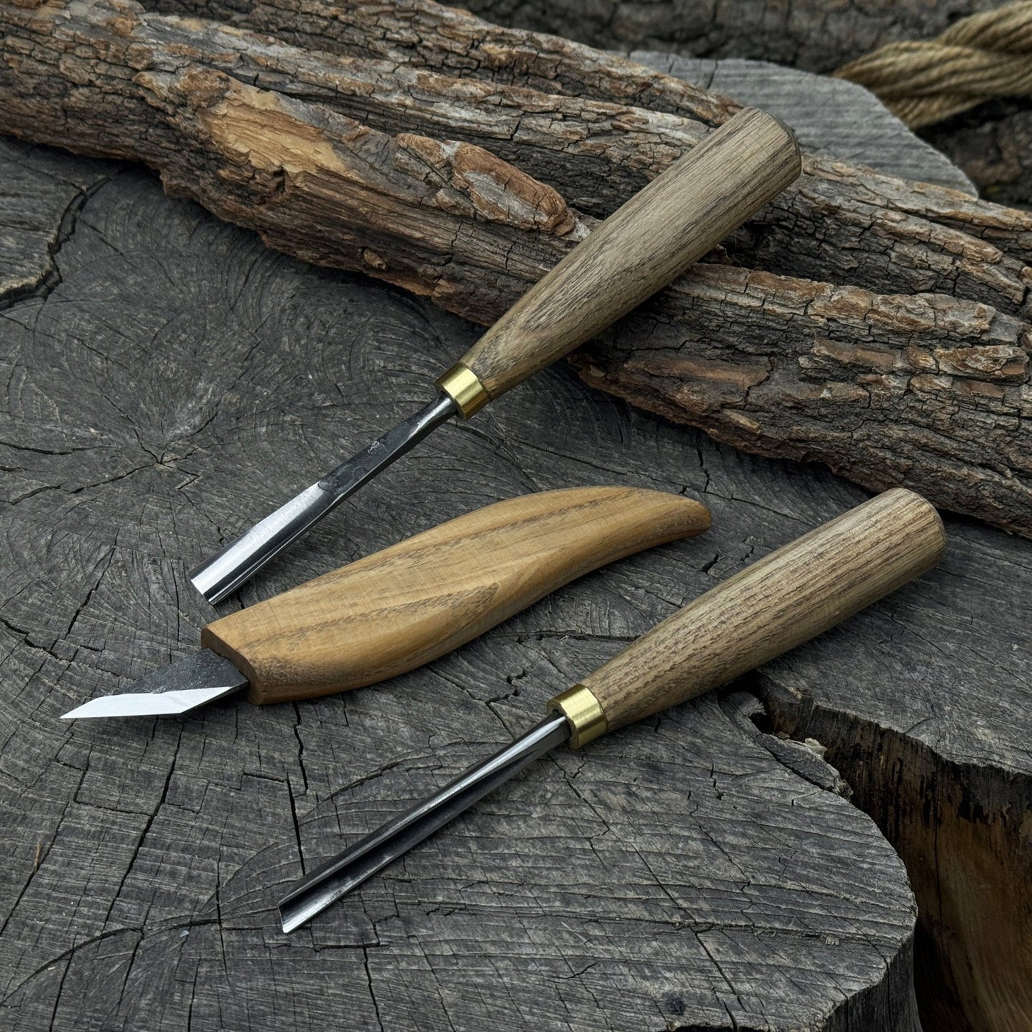 3-Piece Wood Carving Tool Set – For Geometric, Detail & Relief Carving