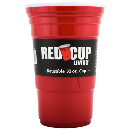 Pack of 6 – 32oz Reusable Party Cups, Unbreakable & Leakproof, BPA-Free for Outdoors