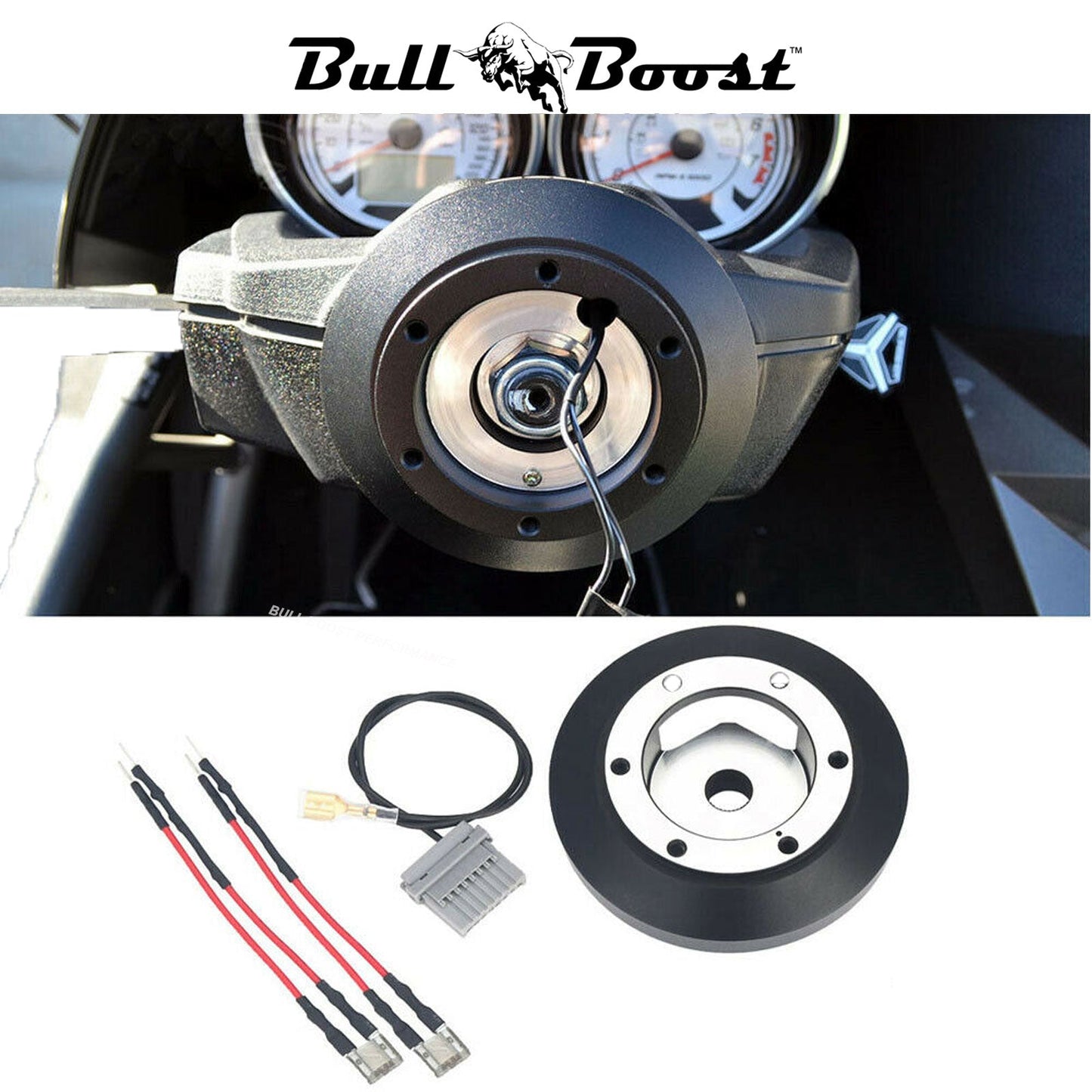 Deadboyz Infiniti G35 G37 Suede 3"Deep Dish Steering Wheel + Quick Release Short Hub Adapter