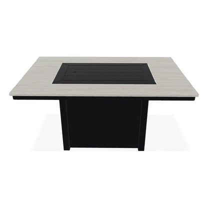 36" x 54" Rectangular Polymer Top Chat Height Fire Table