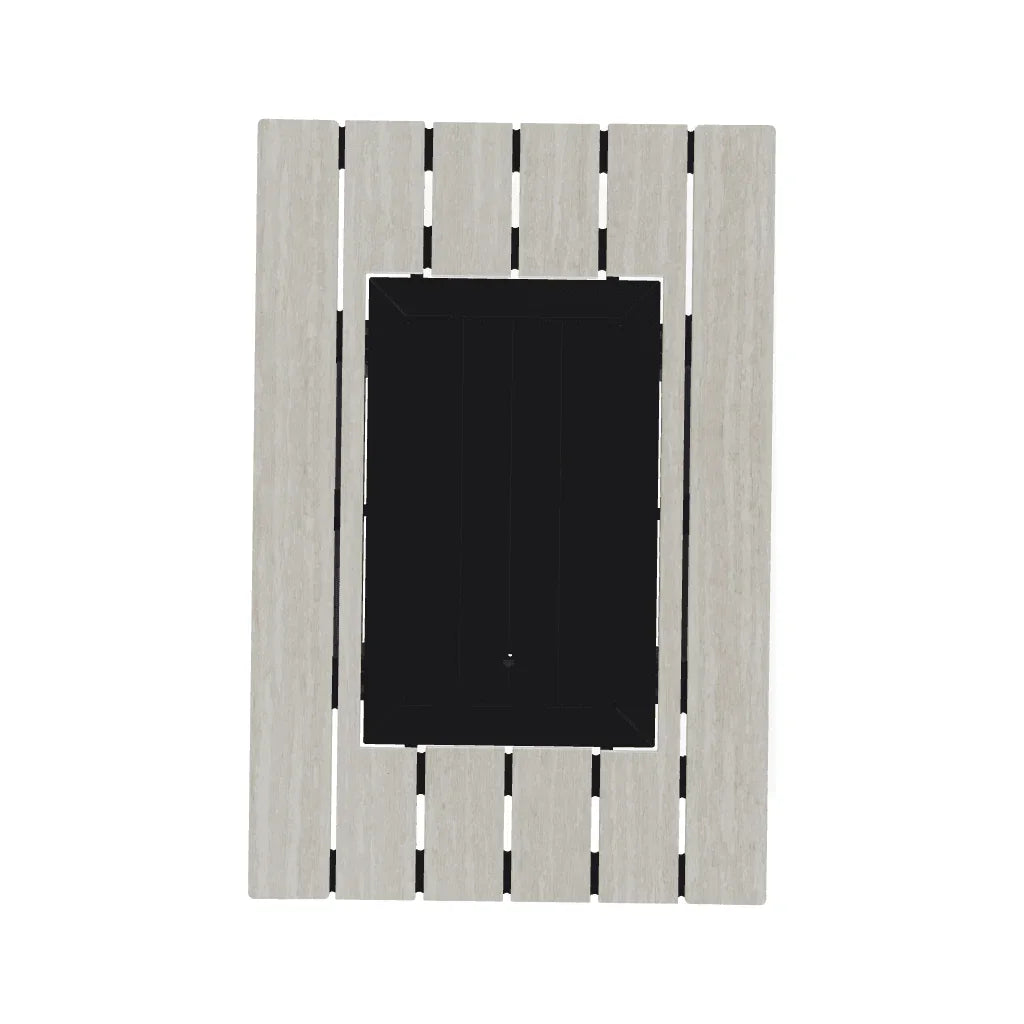 36" x 54" Rectangular Polymer Top Chat Height Fire Table