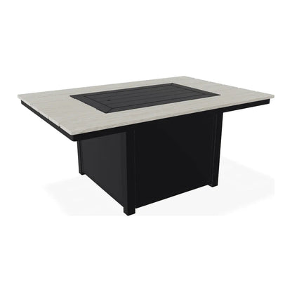 36" x 54" Rectangular Polymer Top Chat Height Fire Table