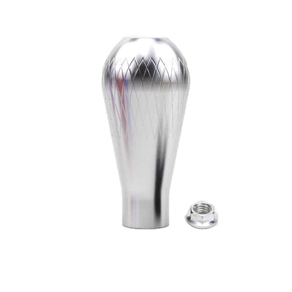 Billet Silver Tear Drop Weighted Shift Knob 195 Grams M10 x 1.5 Aluminum EG EK DC2
