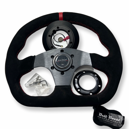 Billet Aluminum Steering Wheel + Short Hub Adapter Kit For Civic Integra Accord
