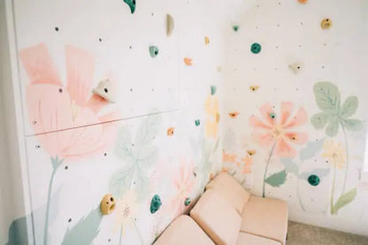 Premium Rock Climbing Holds (Earth Tones) - Everett & Avery Co. - Indoor Climbing Wall - Rock Climbing Holds for Kids