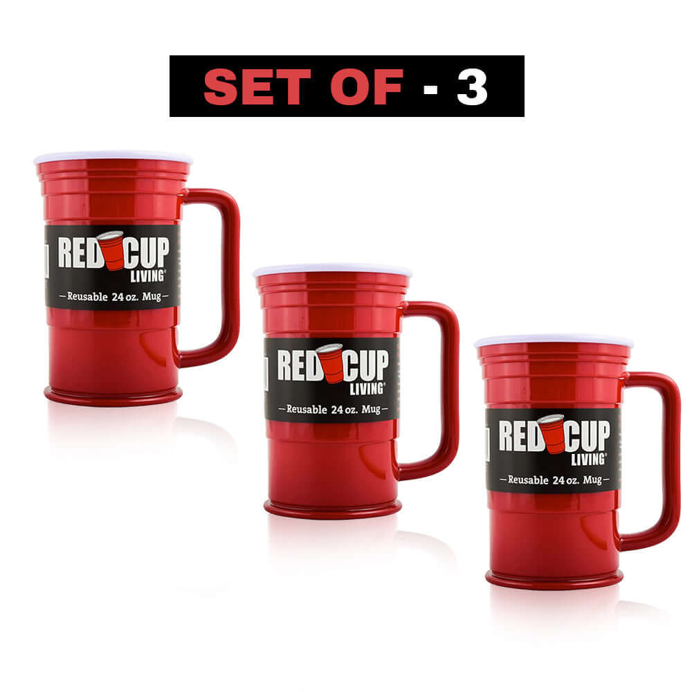 24oz Reusable Plastic Beer Mugs | Durable & Unbreakable, BPA Free | Perfect for Parties, Camping & Outdoors