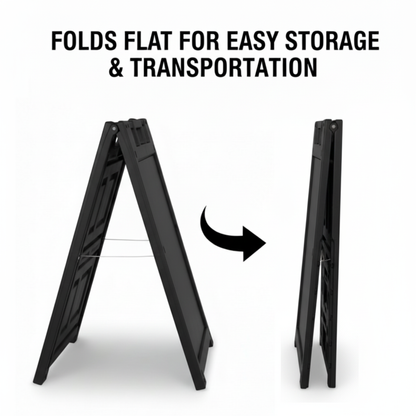 A Frame Sign Deluxe 24"x36" Plastic BICGS-2401-W White