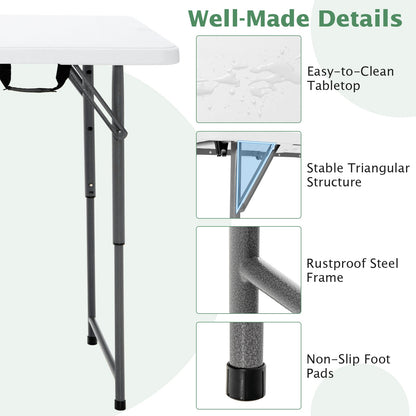 3-Level Height Adjustable Folding Table