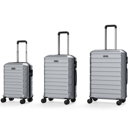3-Piece Hardside Luggage Set Lightweight Hardside Suitcases with 8-Spinner Wheels