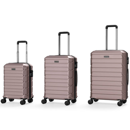 3-Piece Hardside Luggage Set Lightweight Hardside Suitcases with 8-Spinner Wheels
