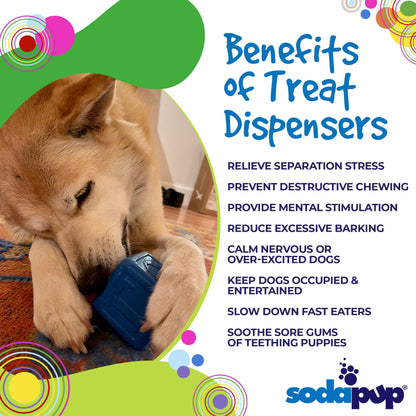 Love Cube eDispenser - Durable Rubber Chew Toy & Treat Dispenser | USA Made