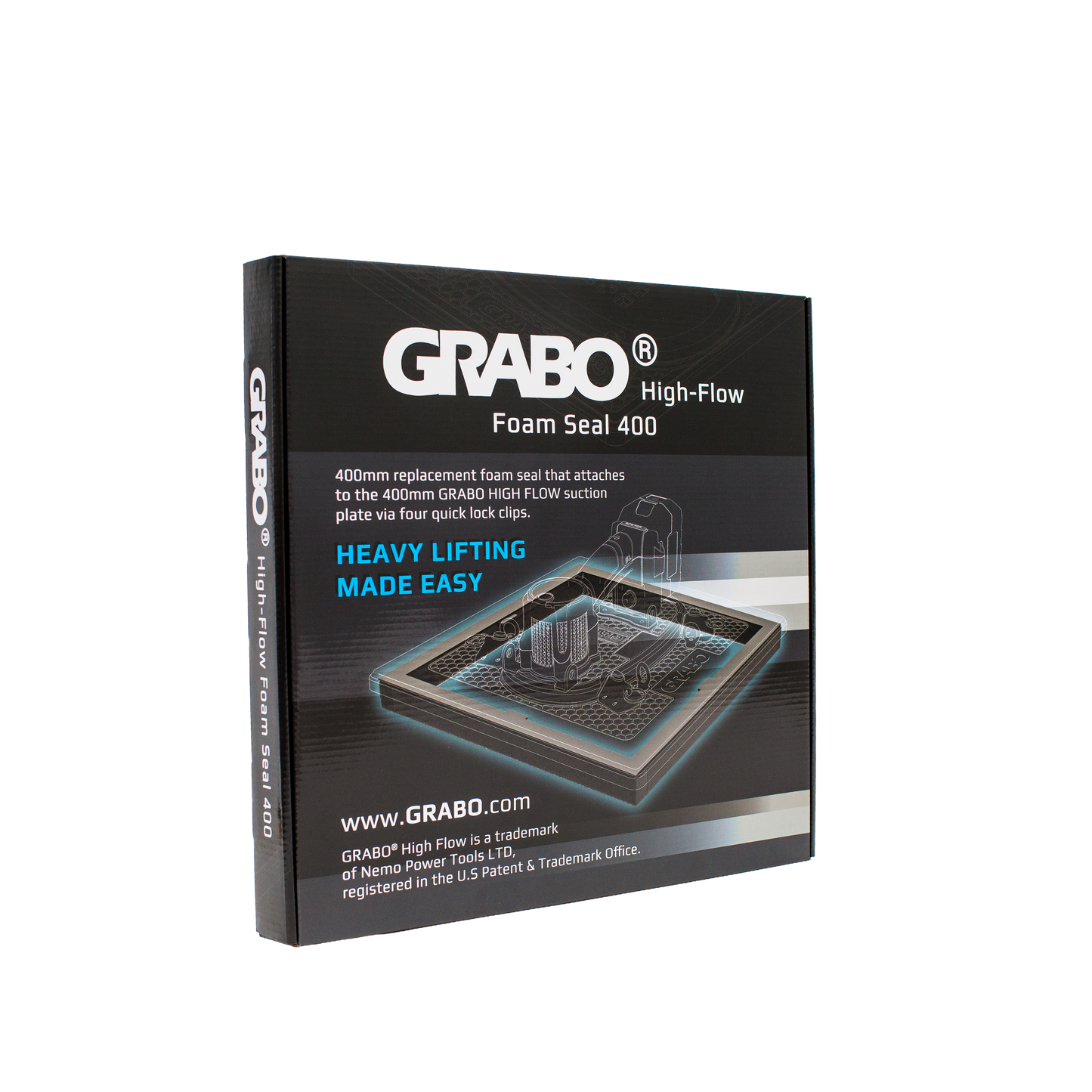 GRABO HighFlow Foam Seal 400, 16x16in Pad, Holds 242 lb