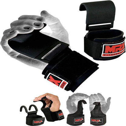 Mrx Weight Lifting Metal Hooks Gym Bodybuilding Workout Deadlift 3 Styles