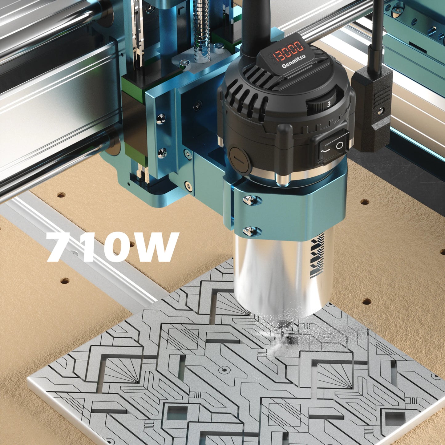4040-PRO MAX CNC Router Machine with Vectric V-Carve, 710W Trimmer & Linear Rail Driven, Enhanced XZ Axis