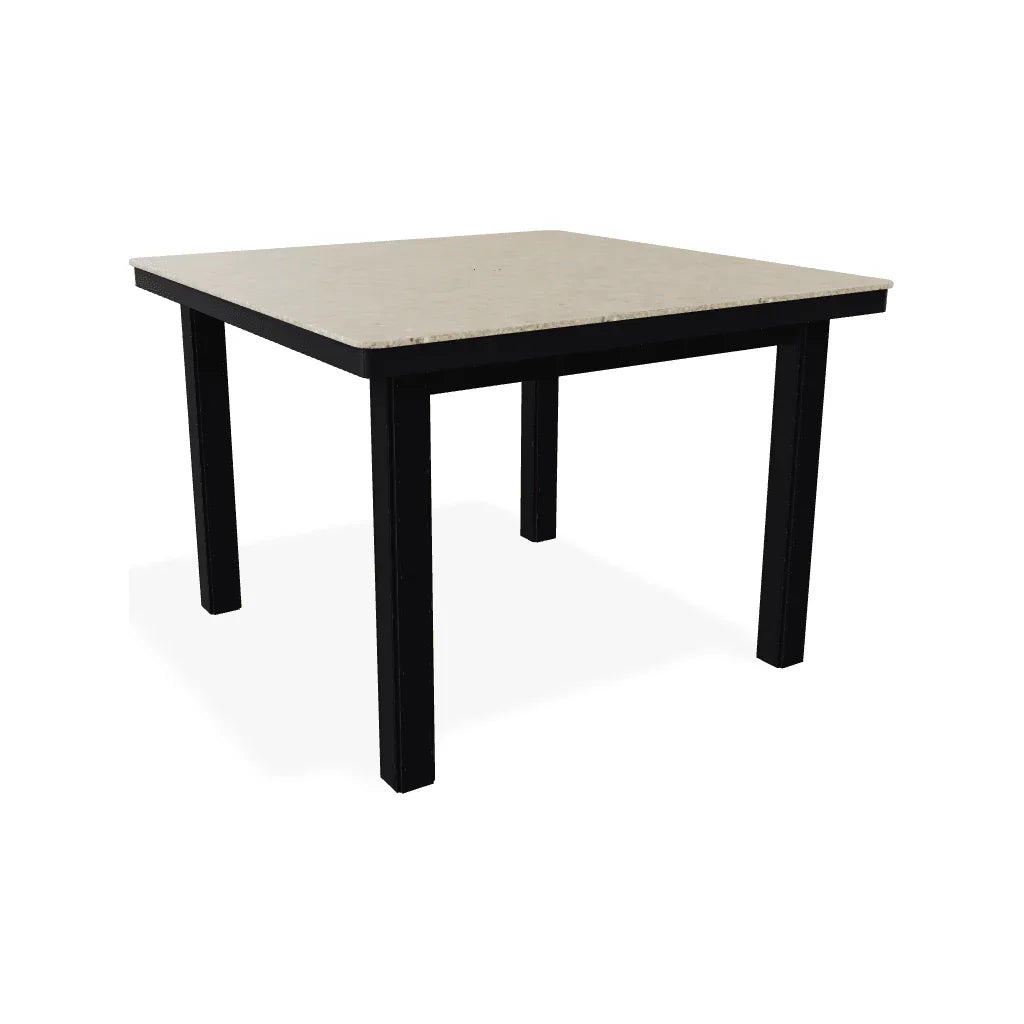 42" Origins Square Outdoor Dining Table With Umbrella Hole
