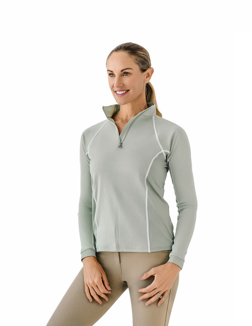 Quarter-Zip Long Sleeve Sunshirt - Cactus