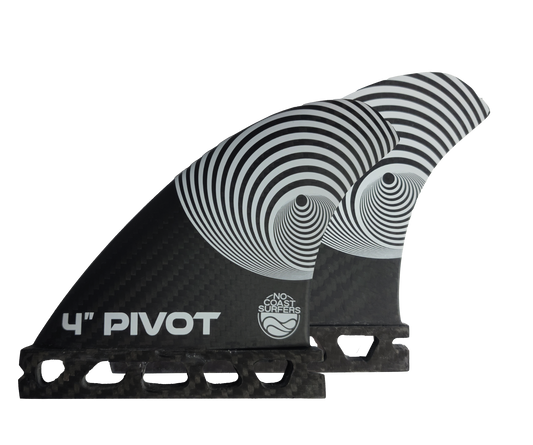 No Coast Surfers - 4" - PIVOT - featherlight Carbon Fiber Wakesurf Fin