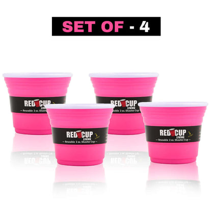 2oz Reusable Pink Party Shooter Cup | Unbreakable, BPA Free | Perfect for Parties, BBQs, Outings