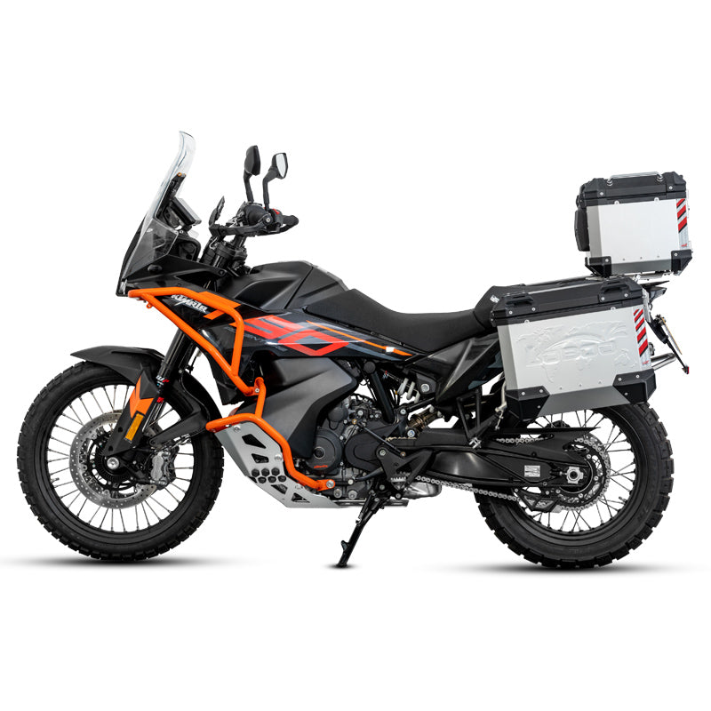 LOBOO CHG222 Crash Bar & Engine Guard for KTM 790 / 890 Adventure & Husqvarna Norden 901 – Upper & Lower Protection, Black or Orange Finish