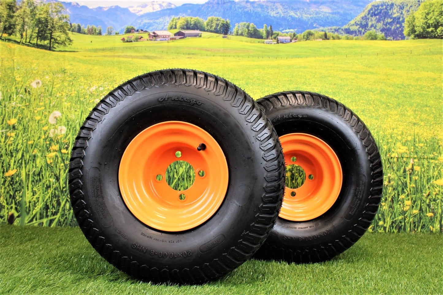 (Set of 4) 20x10.00-8 Tire & Wheel Set for Scag