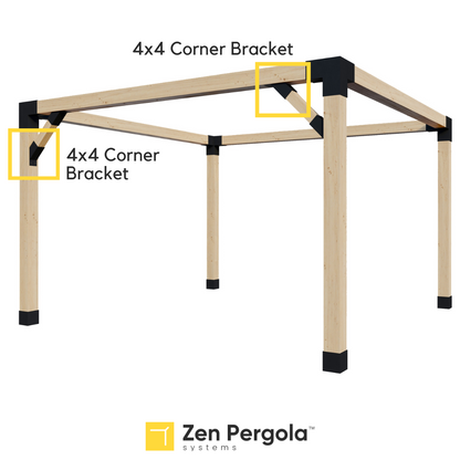 Pergola Support Bracket (for 4x4 Wood Posts)