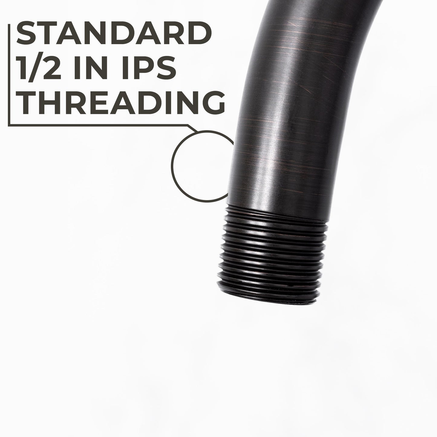 16 in. High-Arc Hook Shower Head Extension Arm (Oil-Rubbed Bronze Finish)