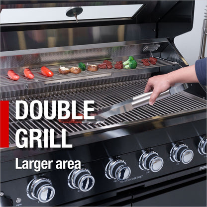 104" 4-Burner 72,000 BTU Silver Outdoor Kitchen Island Grill  with Storage Cabinets & Drawers