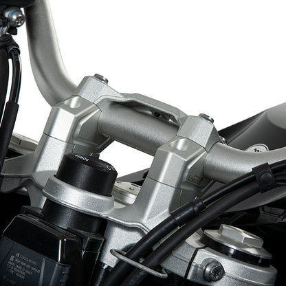 LOBOO Handlebar Risers for BMW F750GS / F850GS / F850GS Adventure / F900GS Adventure (2021-on) – CNC Aluminum 0.75 in Rise / 0.98 in Setback, Silver Anodized Finish