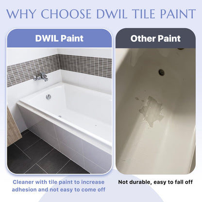 DWIL Tub and Tile Paint (1kg / 32 oz, with Ceramic Cleaner 500ml)