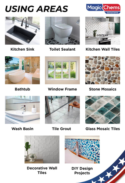 Tile Grout Repair, Grey 8.8 oz/250gr. Fast Drying Grout Repair Kit