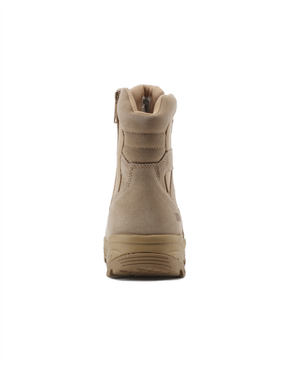 Kiwi Rugged Sand Suede 7" Steel Toe Zipped Water Resistant Tactical Boots [60400]