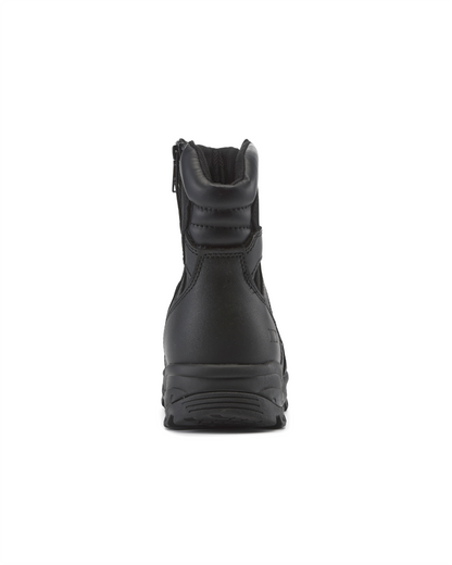 Kiwi Rugged Black Action Leather 7" Steel Toe Zipped Water Resistant Tactical Boots [60500]