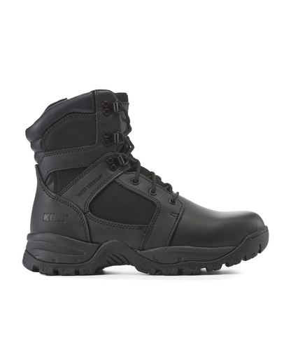 Kiwi Rugged Black Action Leather 7" Zipped Water Resistant Tactical Boots [62300]