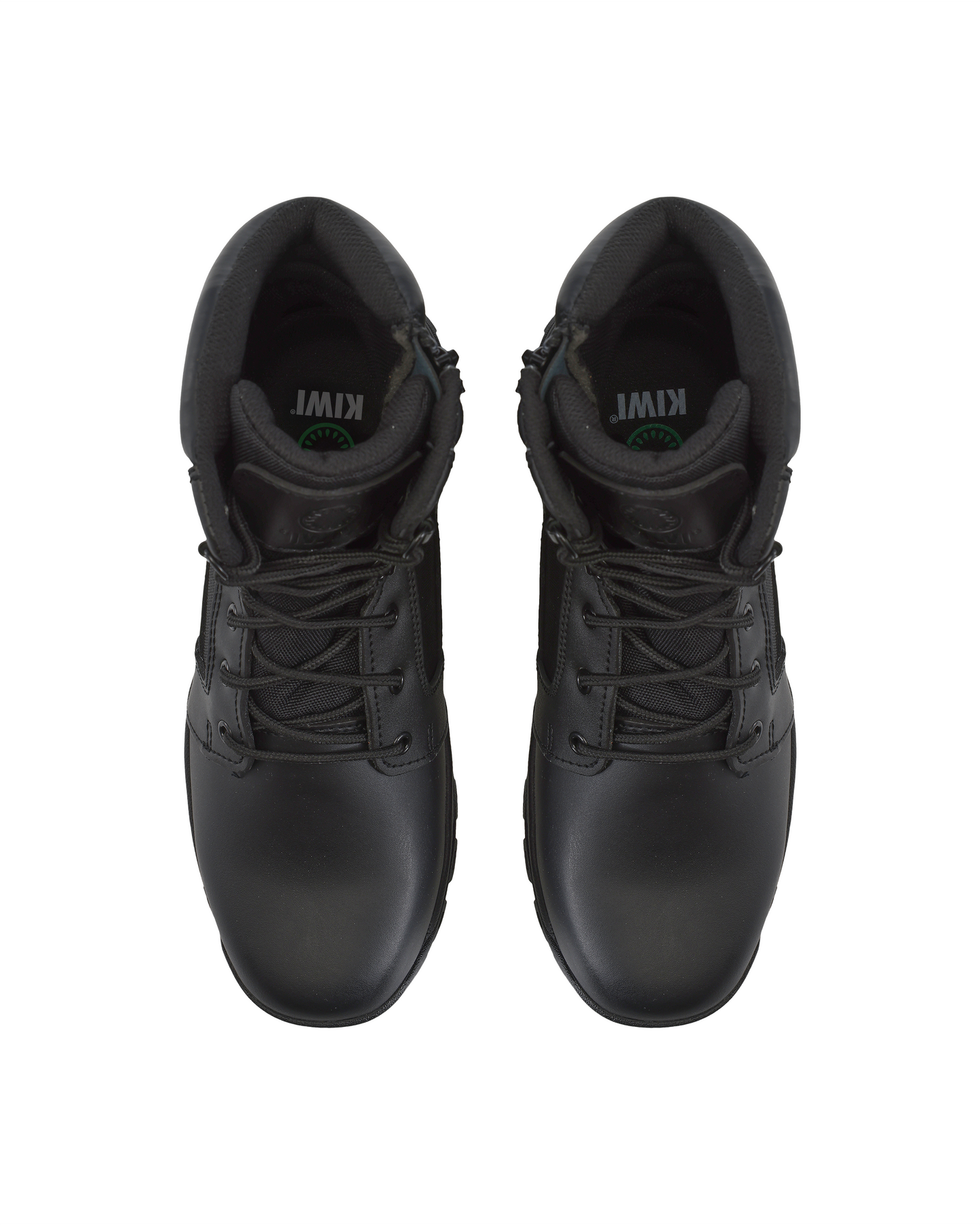 Kiwi Rugged Black Action Leather 7" Steel Toe Zipped Water Resistant Tactical Boots [60500]