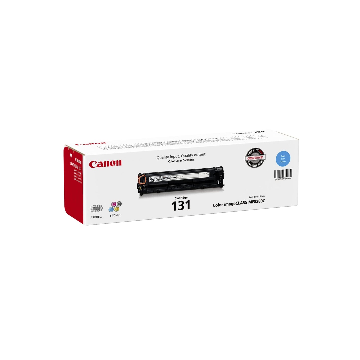 New, Pre-Owned - Canon 131 Standard-Yield Cyan Toner Cartridge, 6271B001