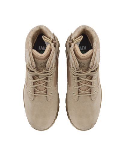 Kiwi Rugged Sand Suede Mid-Cut 6" Zipped Water Resistant Tactical Boots [63000]