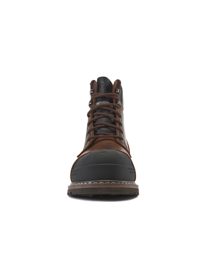 Kiwi Premium Brown Crazy Horse 6" Steel Toe Waterproof Cap-Toe Work Boots [64100]