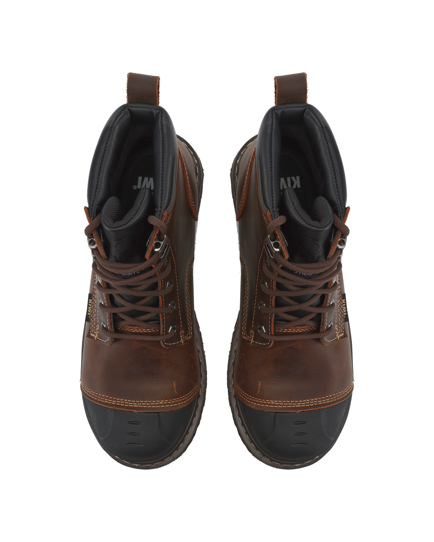 Kiwi Premium Brown Crazy Horse 6" Steel Toe Waterproof Cap-Toe Work Boots [64100]