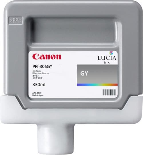 New, Pre-Owned -  PFI-306GY Standard-Yield Gray Ink Cartridge, 6666B001