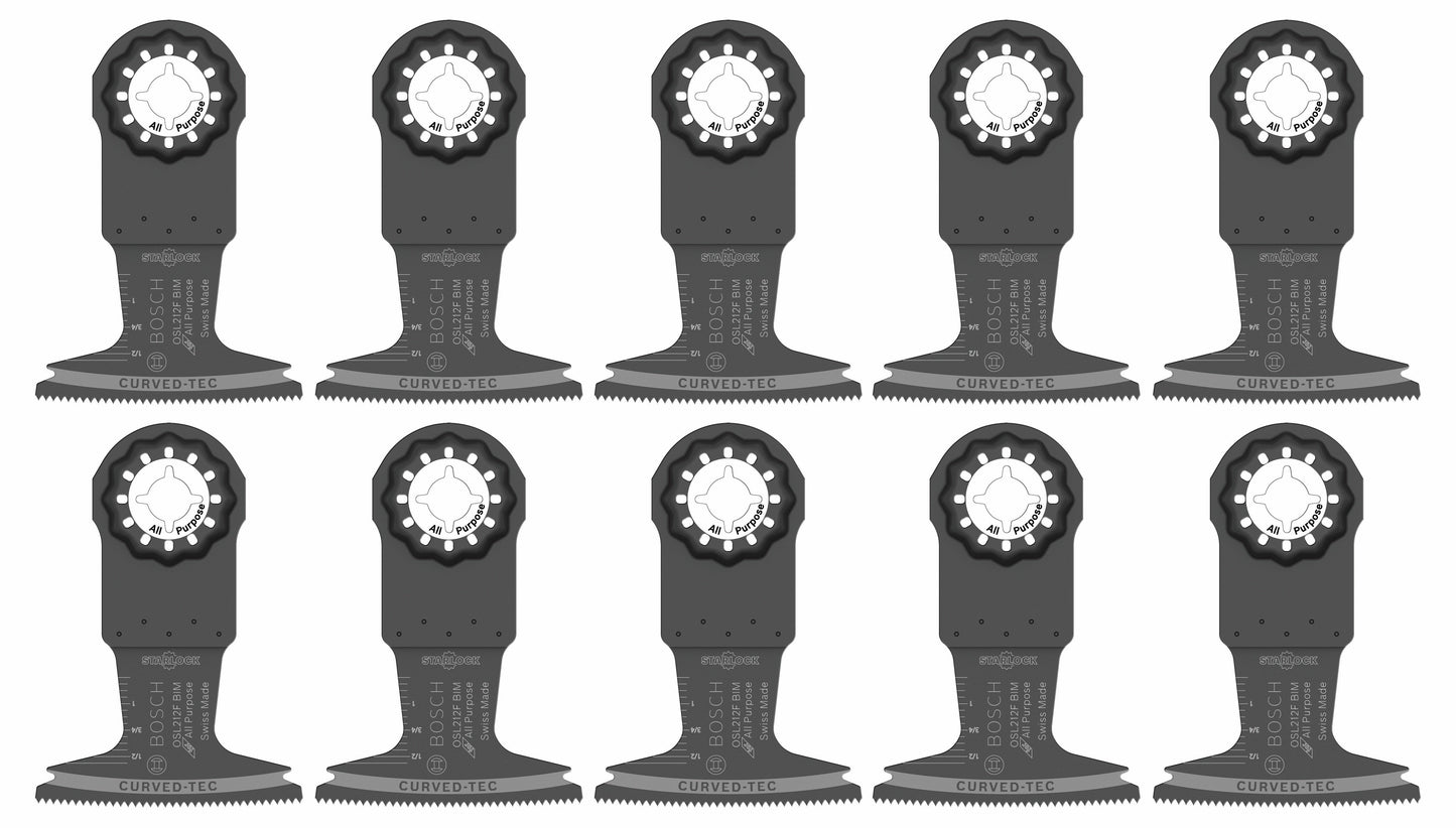 BOSCH OSL212F-10 2-1/2 In. Starlock® Oscillating Multi Tool Bi-Metal Plunge Cut Blade 10 pk.