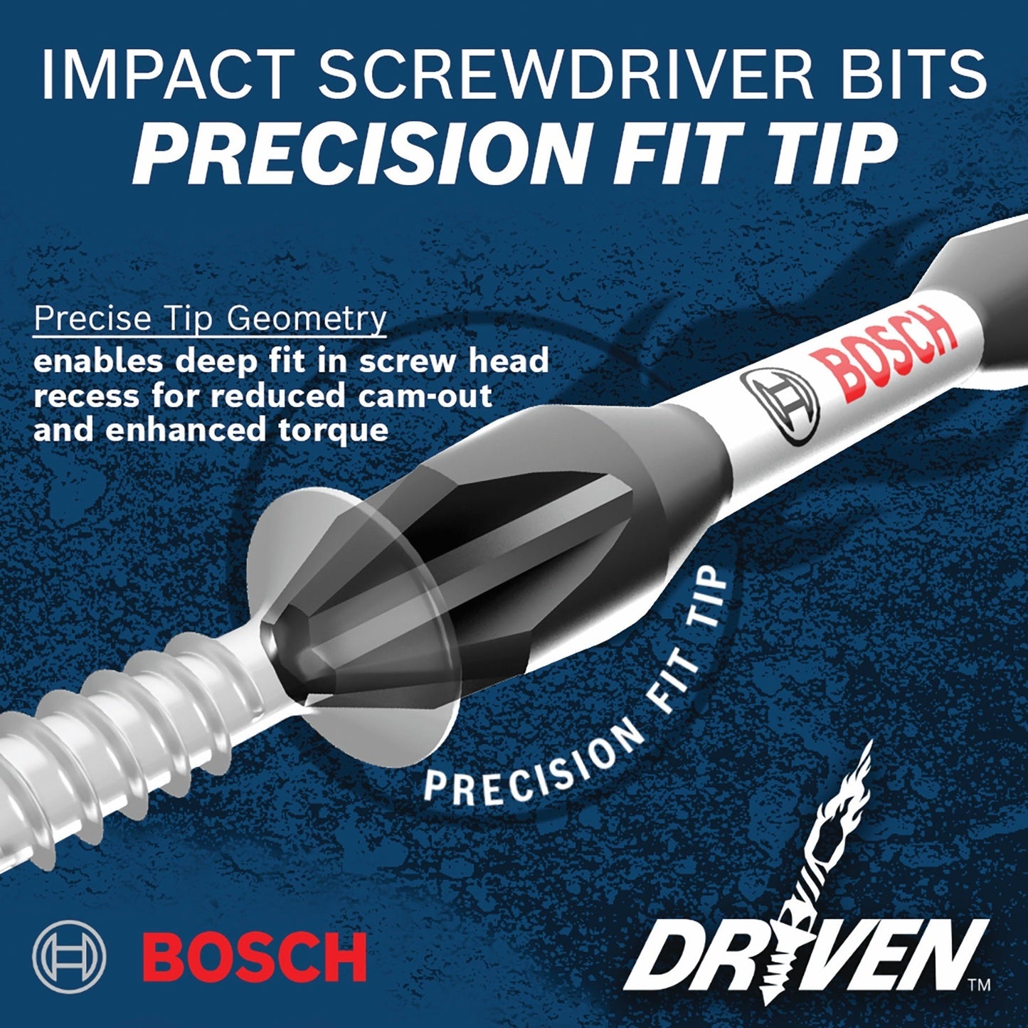 BOSCH ITDSQ3102 2 pc. Driven 1 In. Impact Square #3 Insert Bits