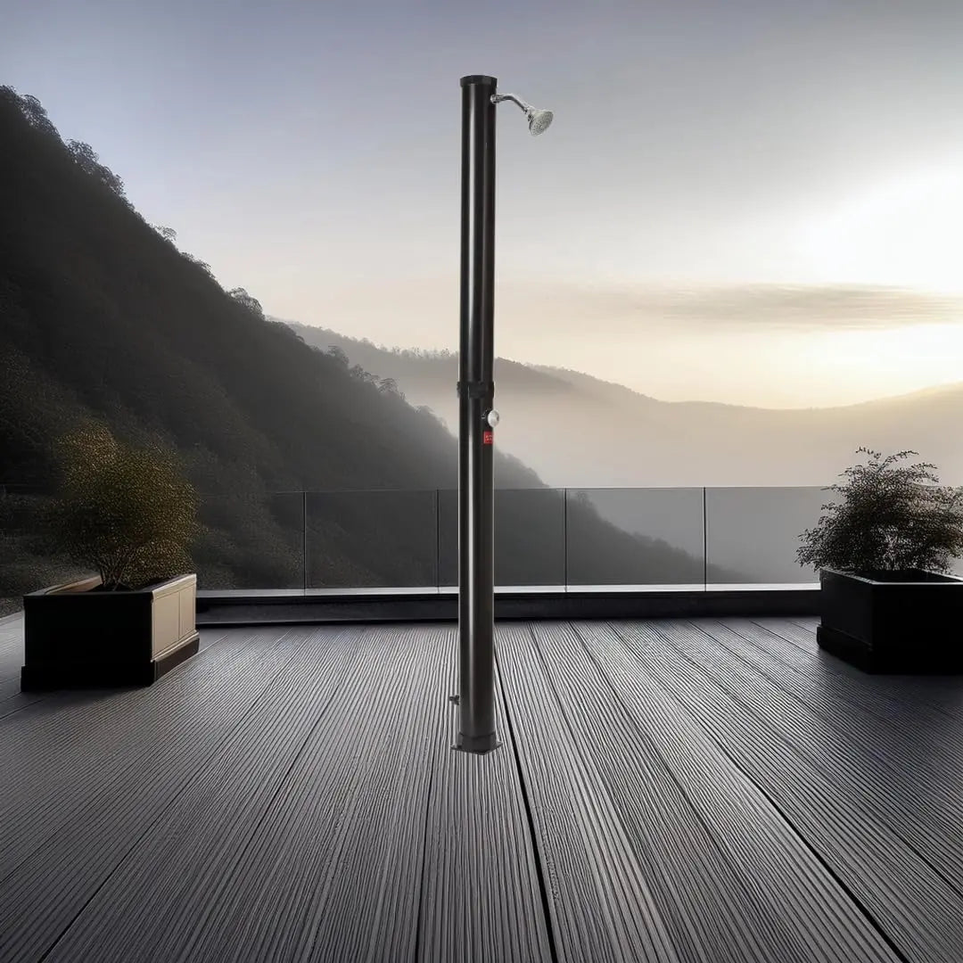 Sunneday SSD18S Outdoor Solar Shower | 5 Gallon | Black | Poolside, Camping & Backyard