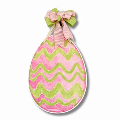Ribbon Stripe Egg Door Hanger