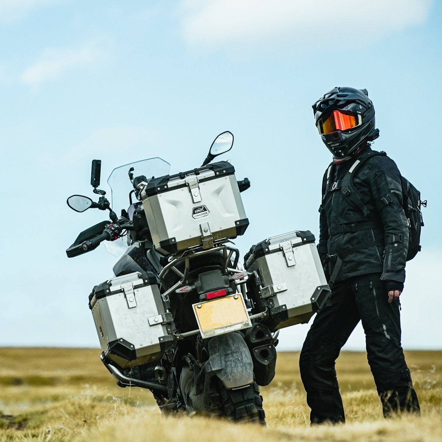 LOBOO CONQUEROR Aluminum Cases & Racks Set for BMW R1300GS / R1300GS Adventure