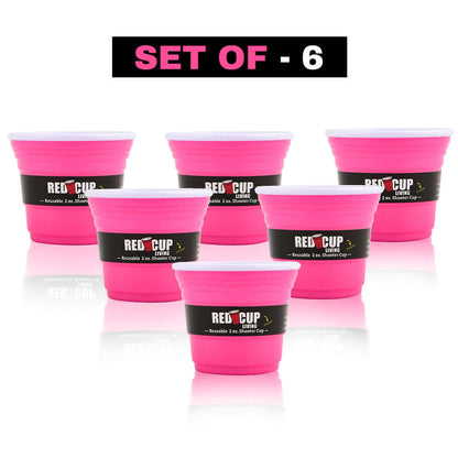 2oz Reusable Pink Party Shooter Cup | Unbreakable, BPA Free | Perfect for Parties, BBQs, Outings